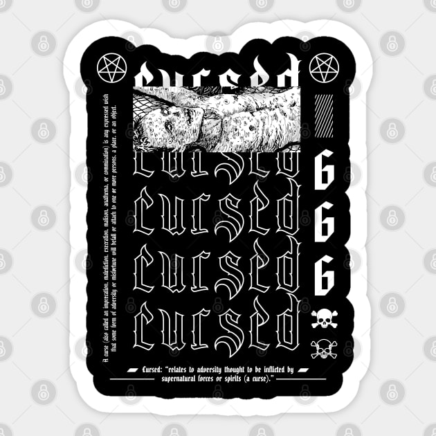 Cursed (Streetwear Style) Sticker by DeathAnarchy